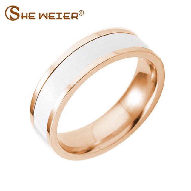 Female engagement couple balance element stainless steel  wedding ring for women bijouterie alliance valentine gift