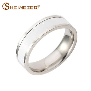 Female engagement couple balance element stainless steel  wedding ring for women bijouterie alliance valentine gift