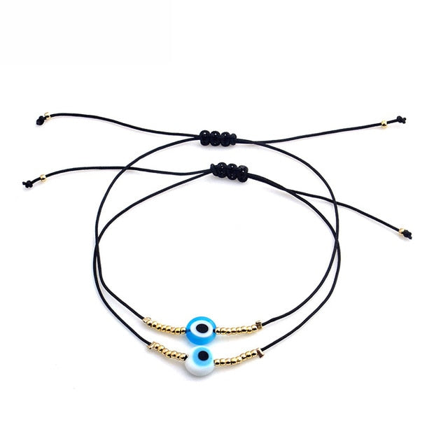 Braided Evil Eye Shell Bracelet Women Men Lucky Red String Charm Bracelets Handmade Couple Rope Jewelry