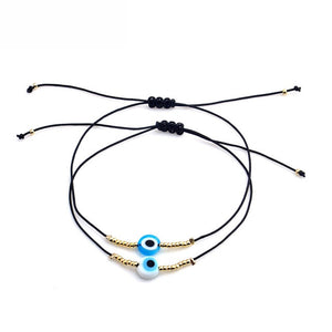 Braided Evil Eye Shell Bracelet Women Men Lucky Red String Charm Bracelets Handmade Couple Rope Jewelry