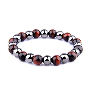 Vinswet Beads Bracelets Men Natural Black Obsidian Hematite Yellow Tiger Eye Bracelet For Women Men Health Protection Jewelry