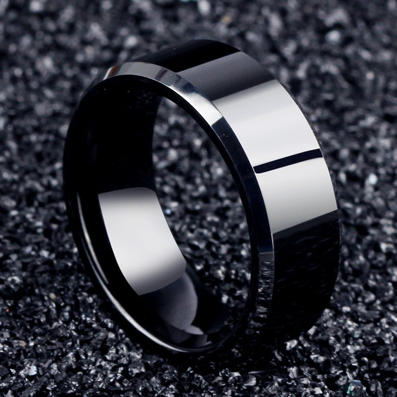 Fashion Charm Jewelry Black Rings for Women Ring Men Titanium