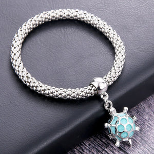 Flower ball Aromatherapy Pendant Bracelet Essential Oil Diffusing Bangle Silver Charm Bracelet Popcorn Chain Jewelry Locket