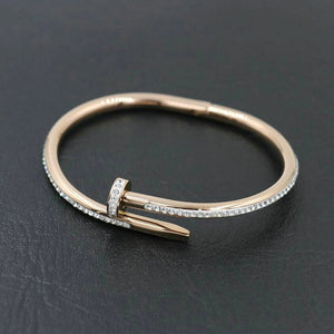 Classical Titanium Steel Stainless Steel Nails Bracelet Silver Gold Bracelets Bangles Punk for Women Men Best Gift Jewelry